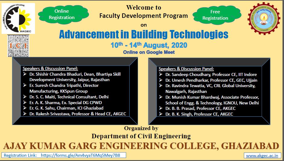 FDP on Advancement in Building Technologies